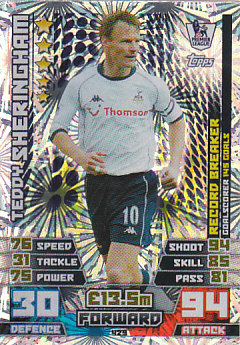 Teddy Sheringham Tottenham Hotspur 2014/15 Topps Match Attax Record Breaker #429